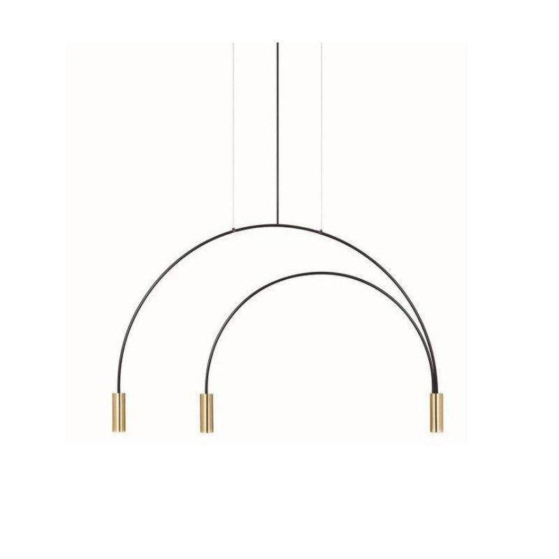 Chandelier design thin branches U shaped