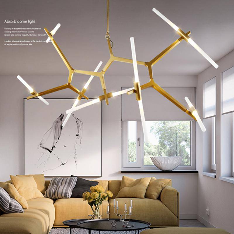 Lustre design scandinave avec plusieurs branches en tube - vue 4 sur 14