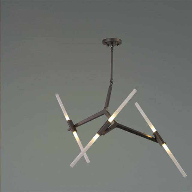 Lustre design scandinave avec plusieurs branches en tube - vue 10 sur 14