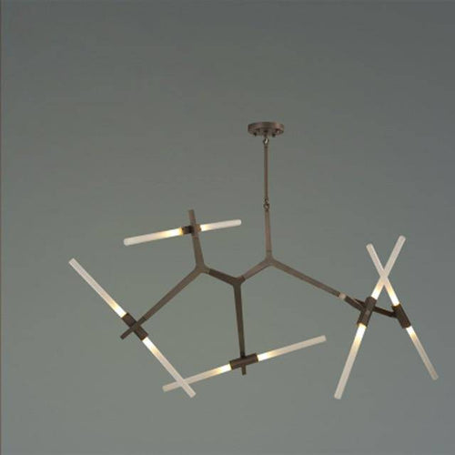 Lustre design scandinave avec plusieurs branches en tube - vue 13 sur 14