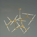 Lustre design scandinave avec plusieurs branches en tube