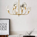 Lustre design doré et verre fumé Modern