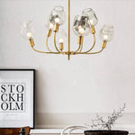 Lustre design doré et verre fumé Modern