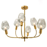 Lustre design doré et verre fumé Modern