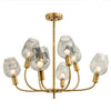 Lustre design doré et verre fumé Modern