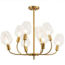 Lustre design doré et verre fumé Modern