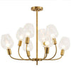Lustre design doré et verre fumé Modern