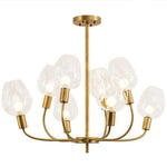 Lustre design doré et verre fumé Modern