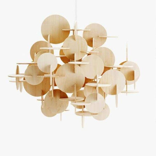 Lustre design multicolore Wood - vue 3 sur 4