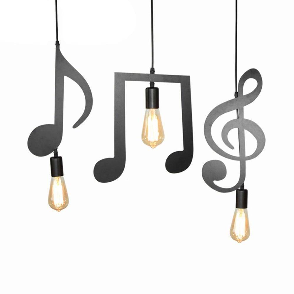 Suspension LED en forme de notes de musiques Notes - vue 4 sur 8