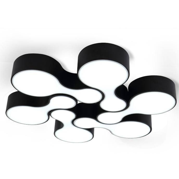 Plafonnier LED moderne arrondis imbriqués - vue 6 sur 8