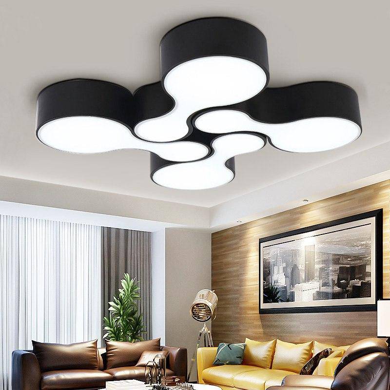 Plafonnier LED moderne arrondis imbriqués - vue 3 sur 8