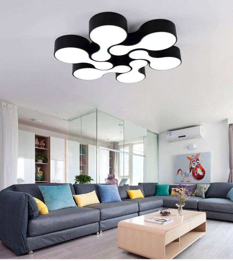 Plafonnier LED moderne arrondis imbriqués - vue 8 sur 8