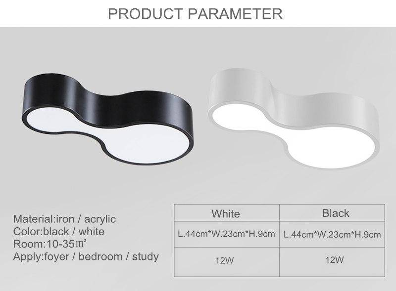 Modern LED ceiling Fixture rounded