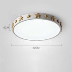 Plafonnier LED de couleurs avec étoiles dorées