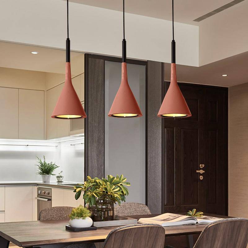 Cone Design pendant lamp in resin Nordic