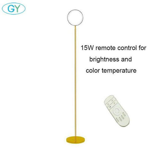 Lampadaire design LED fin doré - vue 6 sur 6