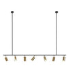 Lustre design à LED avec spots dirigeables dorés