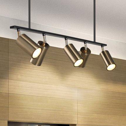 LED design chandelier with Spotlights golden directional lights