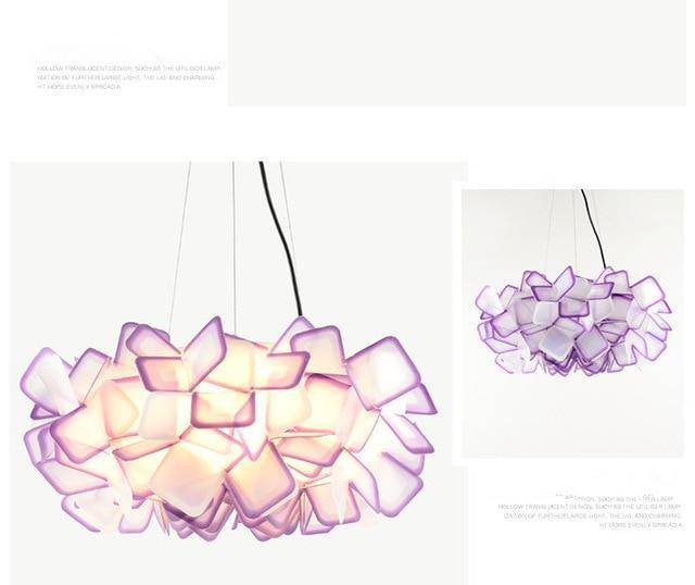 Suspension design de couleur en acrylique Clizia - vue 8 sur 9