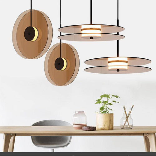 Design pendant light double disc Popular