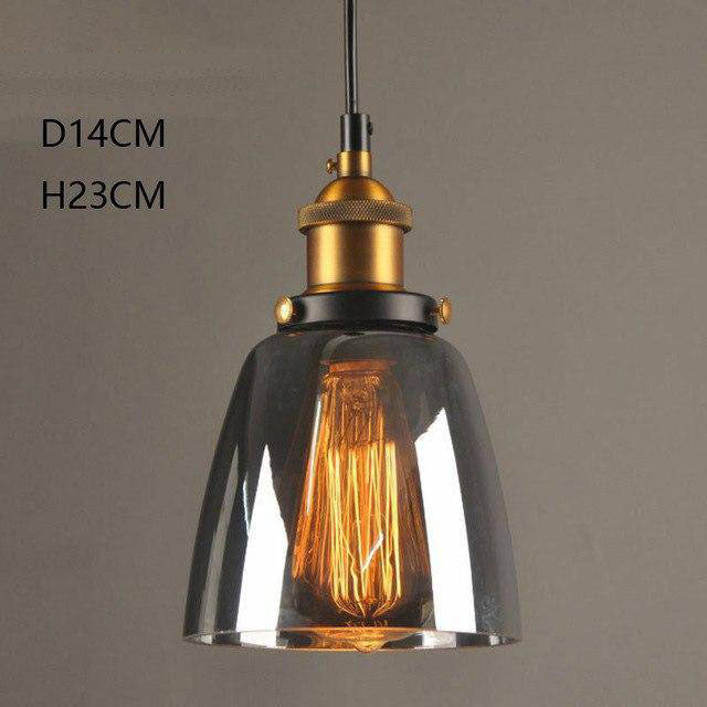 pendant light in smoked glass Vintage