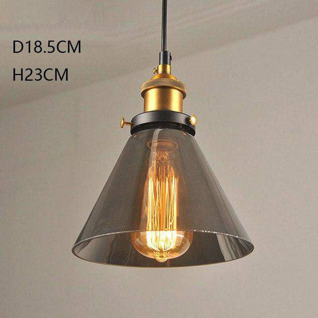 pendant light in smoked glass Vintage