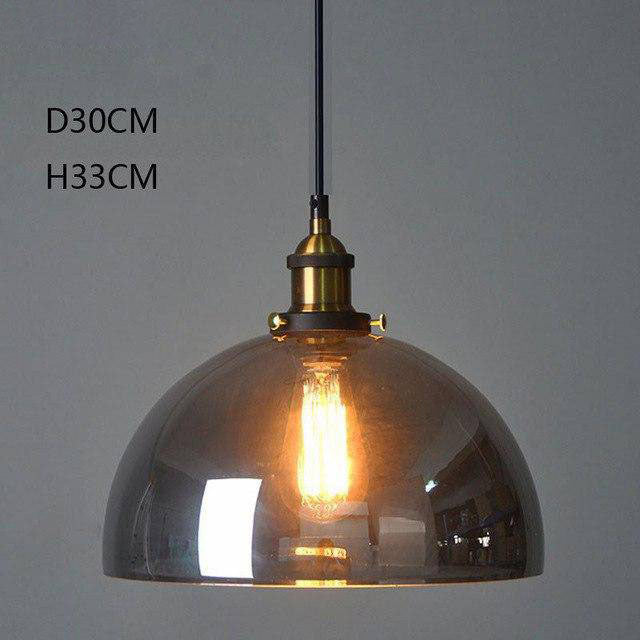 pendant light in smoked glass Vintage