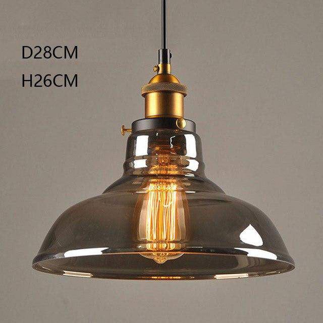 pendant light in smoked glass Vintage