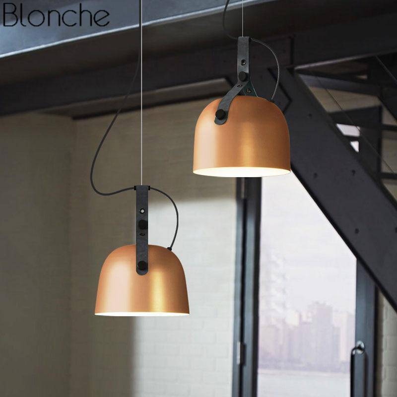 Suspension LED en métal style industriel Belt - vue 3 sur 11