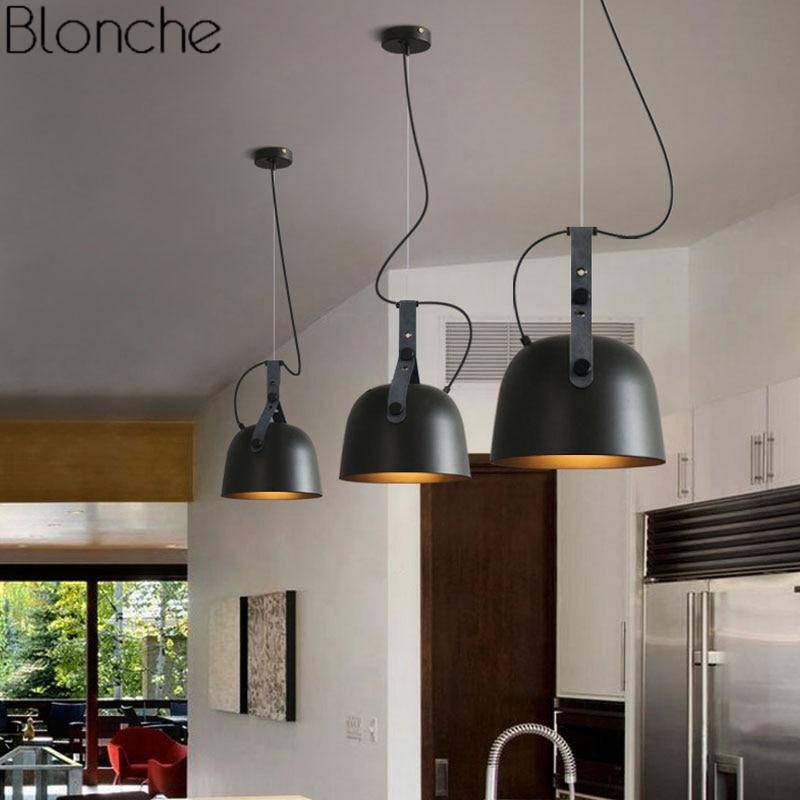 Metal LED pendant light Industrial style Belt