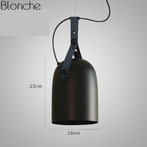 Suspension LED en métal style industriel Belt