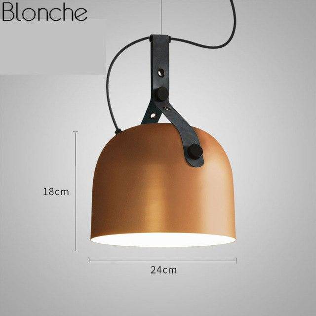 Metal LED pendant light Industrial style Belt