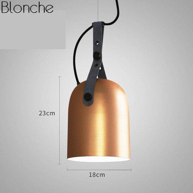 Metal LED pendant light Industrial style Belt
