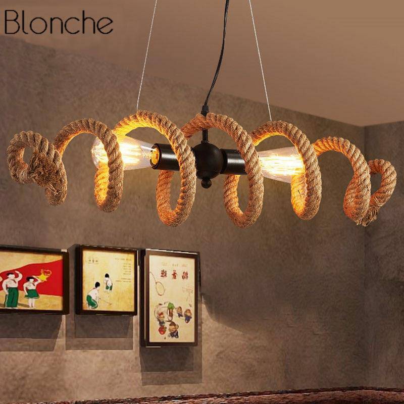 Vintage Rope LED Chandelier