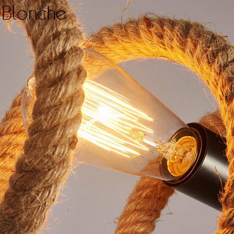 Lustre LED à cordages vintage