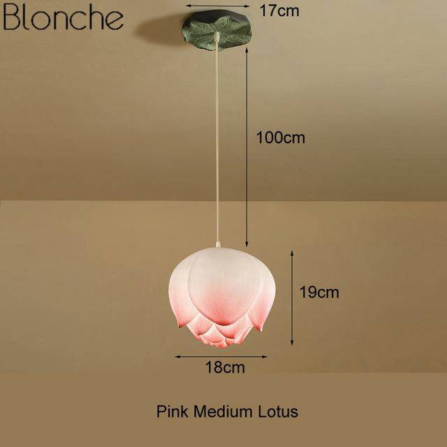 LED pendant light with Chinese style flowers Lotus