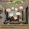 Suspension LED style chinois avec fleurs Lotus