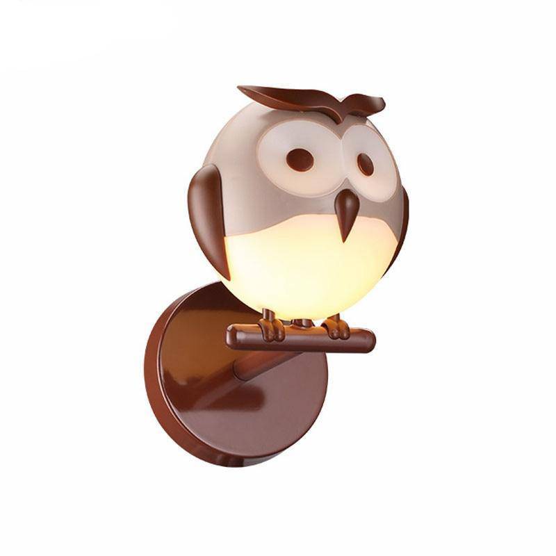 Applique murale LED en forme de hibou Cartoon
