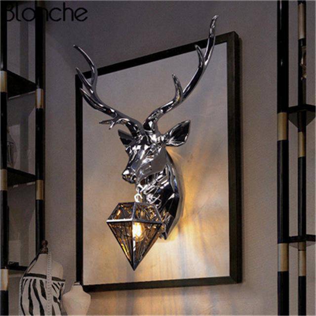 wall lamp LED deer design (gold or silver)