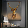 Applique murale LED design cerf (doré ou argenté)