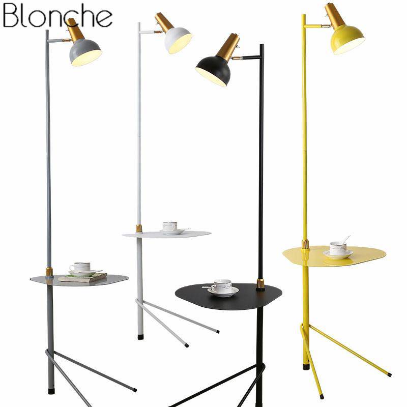 Floor lamp LED with adjustable table Creative