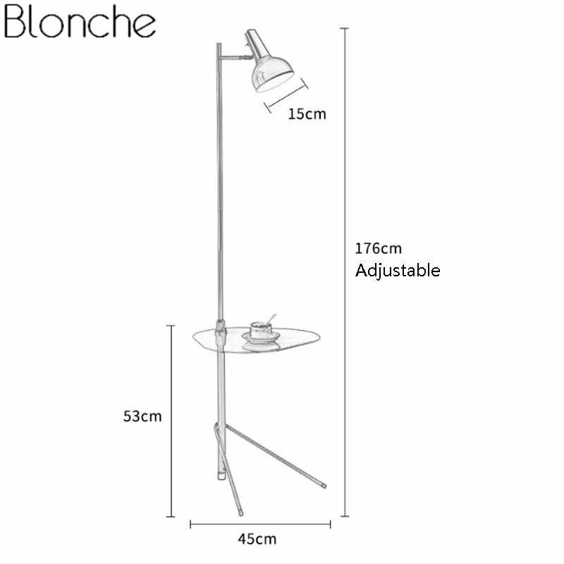 Lampadaire LED avec table ajustable Creative - vue 9 sur 10