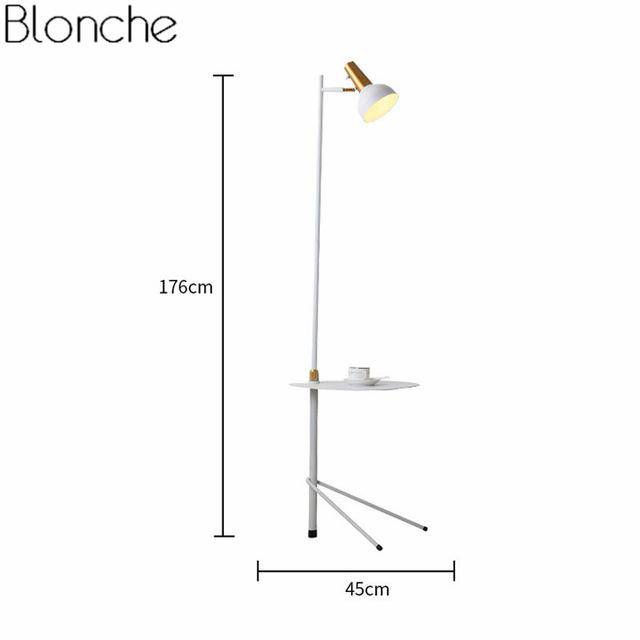 Floor lamp LED with adjustable table Creative