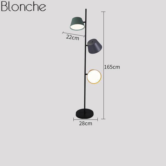 Lampadaire design moderne coloré à LED