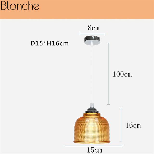 Lámpara de suspensión Vidrio LED design con interior de color