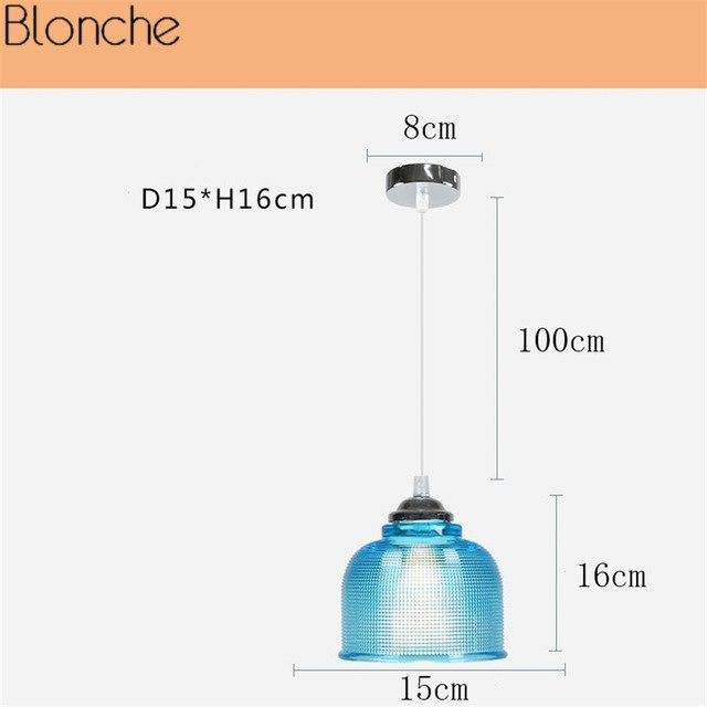Suspension LED en verre design avec intérieur coloré - vue 10 sur 11