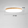 Plafonnier LED en bois moderne (rond ou carré) Art