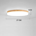 Plafonnier LED en bois moderne (rond ou carré) Art