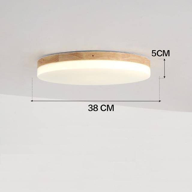 Plafonnier LED en bois moderne (rond ou carré) Art